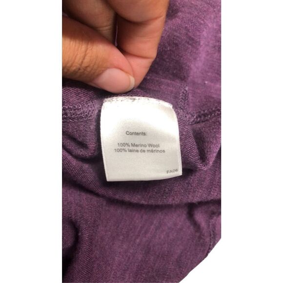 Smartwool base layer long sleeve purple quarter zip size small Gorpcore #253 - Picture 3 of 5